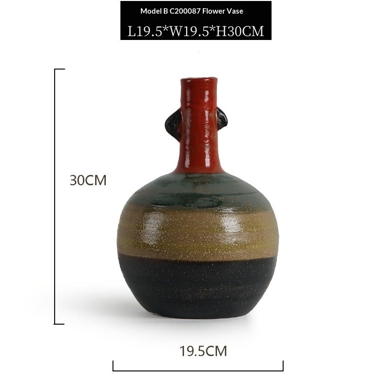 Wabi-sabi-inspired Ceramic Vase For Home Decor