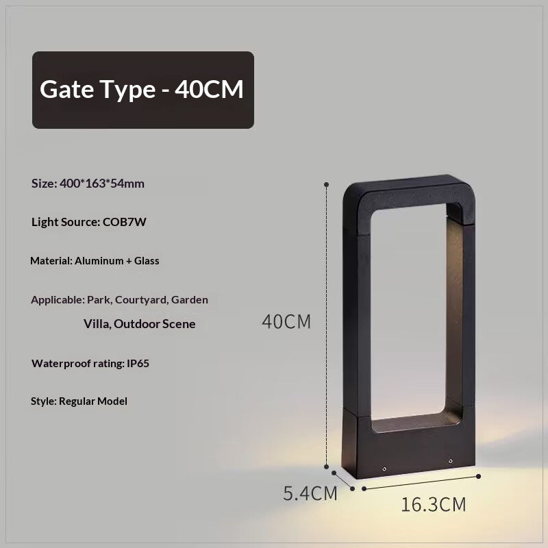 Minimalist LED Sky Gate Lawn Lamp Courtyard Ground-insert Light
