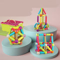 Magnetic Stick Large-Particle Building Blocks