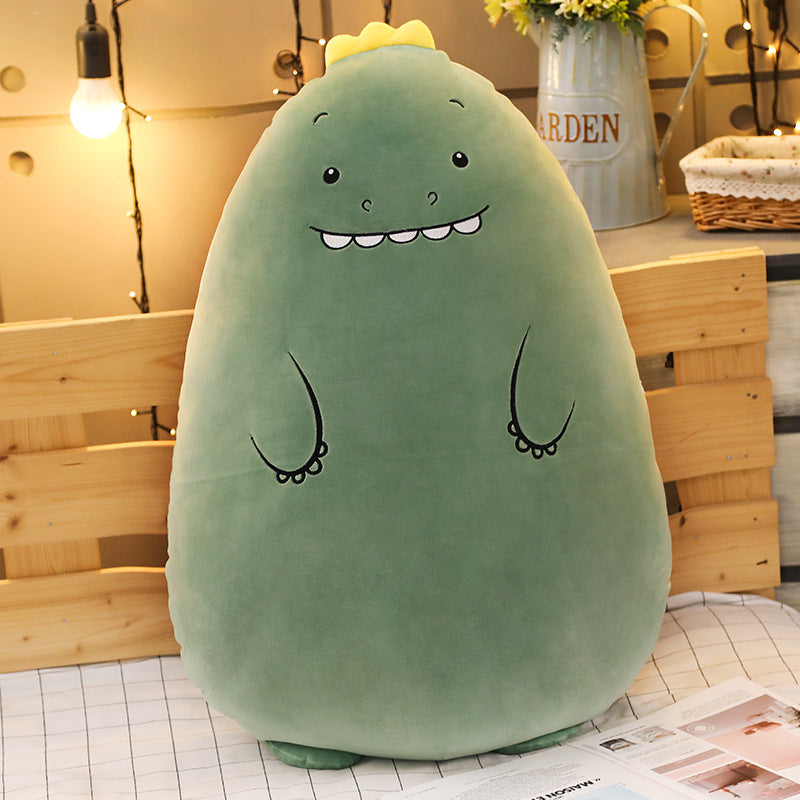 Kawaii Oval Dino Pillow Plush
