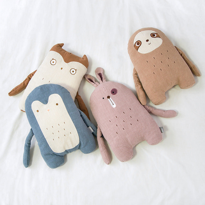 Animal Pillow, Bunny & Bear Cushion