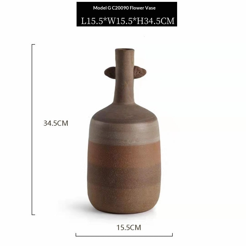 Wabi-sabi-inspired Ceramic Vase For Home Decor