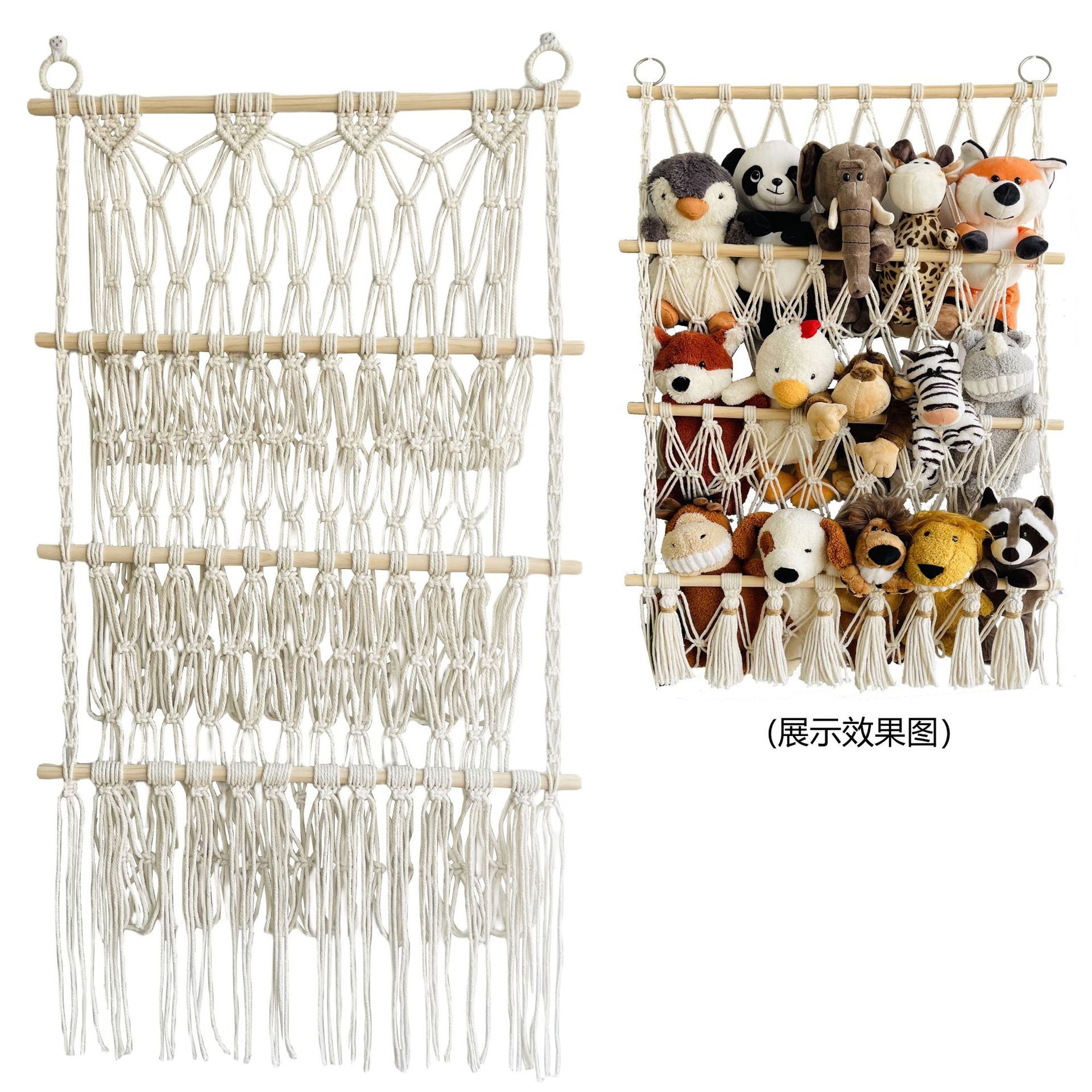 Stuffed Animal Hammock Net, Handmade Toy Storage