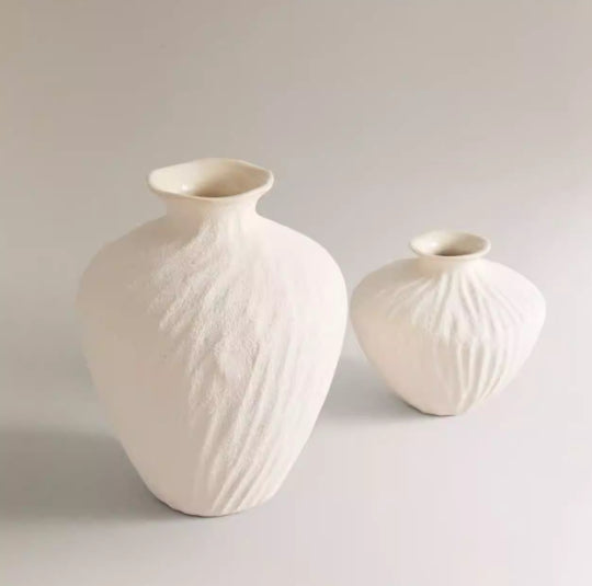 Wabi-Sabi Minimalist Art Ceramic Vase Ornament For Flower Arrangements Sophisticated Entryway Decor