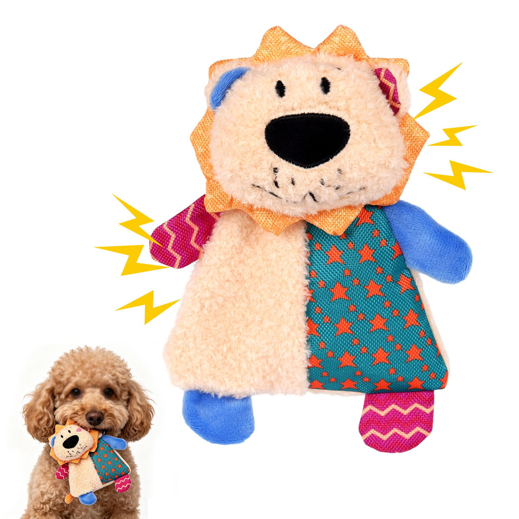Squeaky No-Stuffing Crinkle Plush Dog Toy