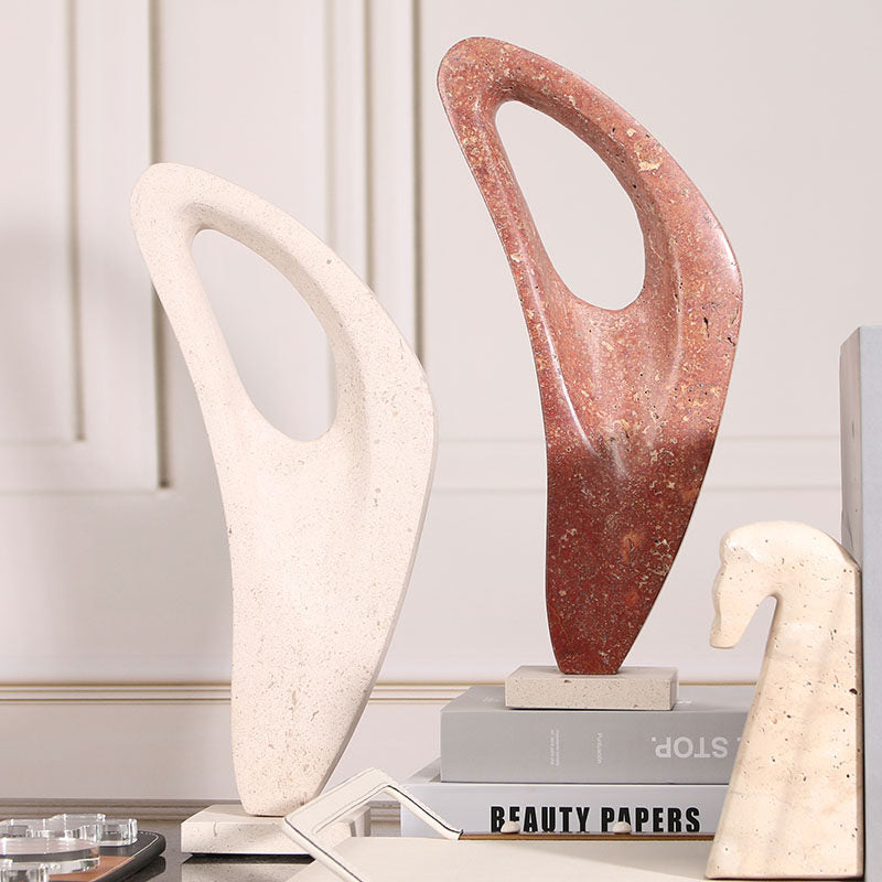 Abstract And Creative Marble Yellow Travertine Decoration