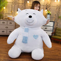 Polar Bear Plush Lying Sleeping Pillow
