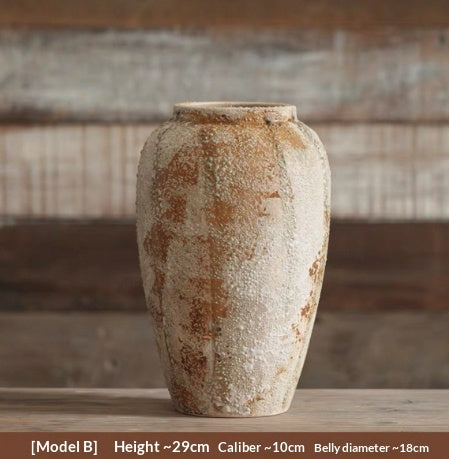 New Chinese Wabi-Sabi Style Ceramic Vase Decor