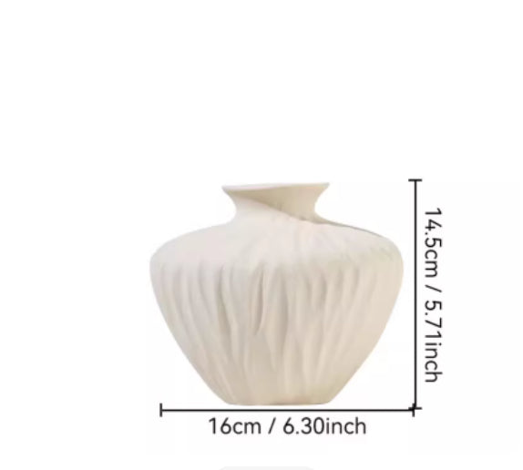 Wabi-Sabi Minimalist Art Ceramic Vase Ornament For Flower Arrangements Sophisticated Entryway Decor