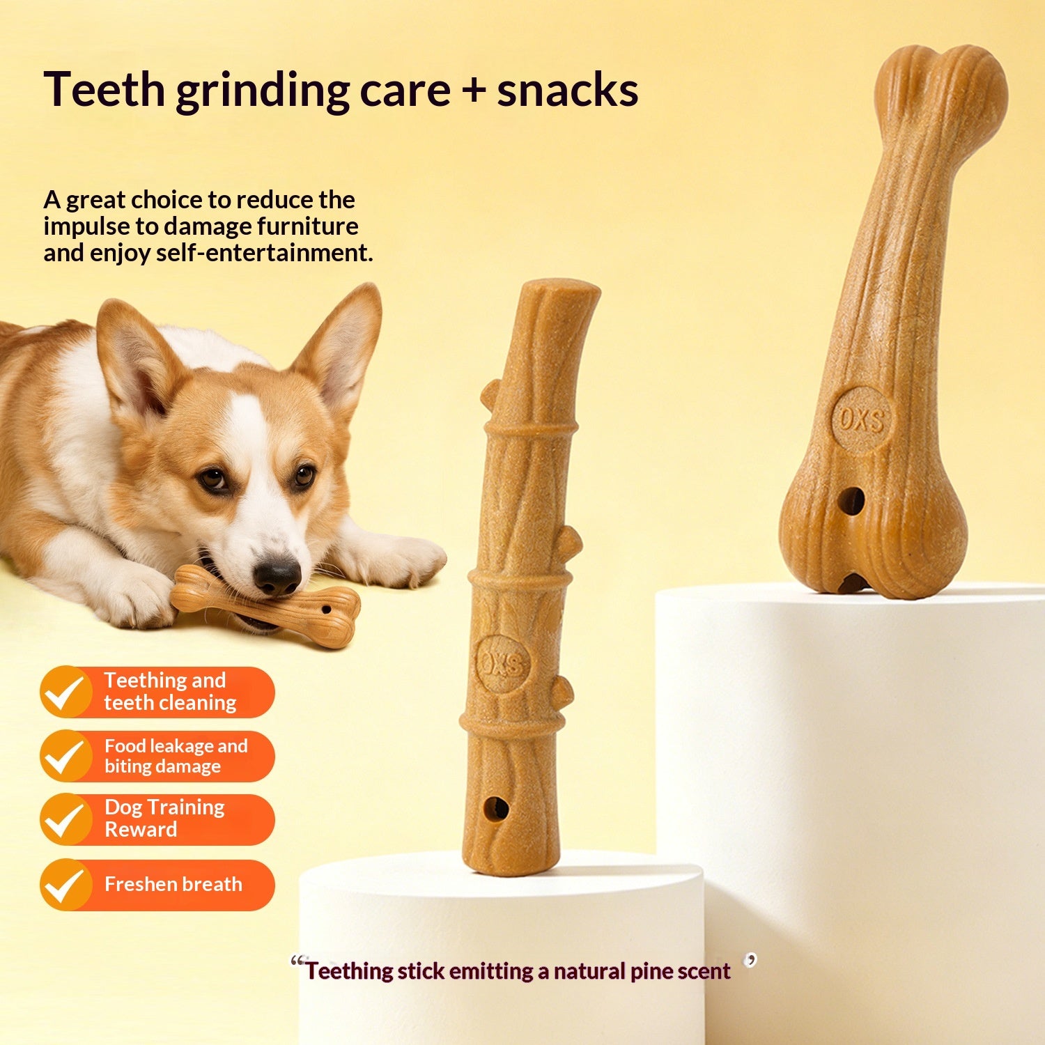 Dog Chew Stick, Wood-Plastic Bone