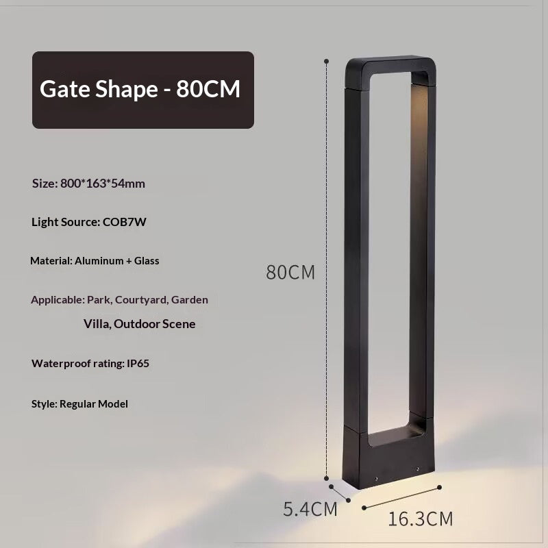 Minimalist LED Sky Gate Lawn Lamp Courtyard Ground-insert Light