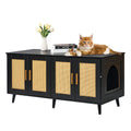 Cat Litter Box Enclosure Wooden Furniture Hidden 2-Door