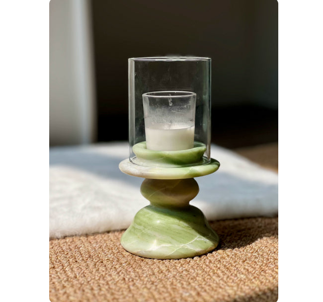 Marble Glass Vase Candle Holder Home Decor Ornament