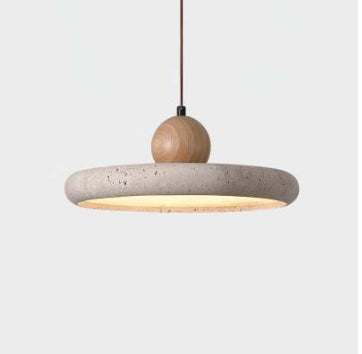 Modern Minimalist Yellow Cave Stone Pendant Light