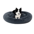 Zippered Fluffy Donut Dog Bed, Long Plush