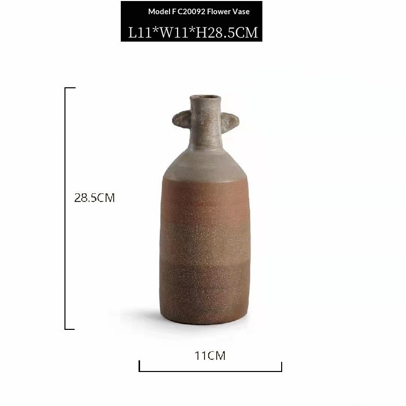 Wabi-sabi-inspired Ceramic Vase For Home Decor
