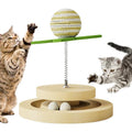 Cat Toy Springs Natural Sisal Scratching Pad Kitten Interactive