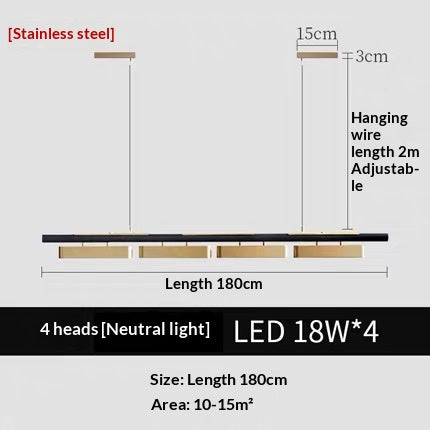 Rectangular Metal Pendant Light