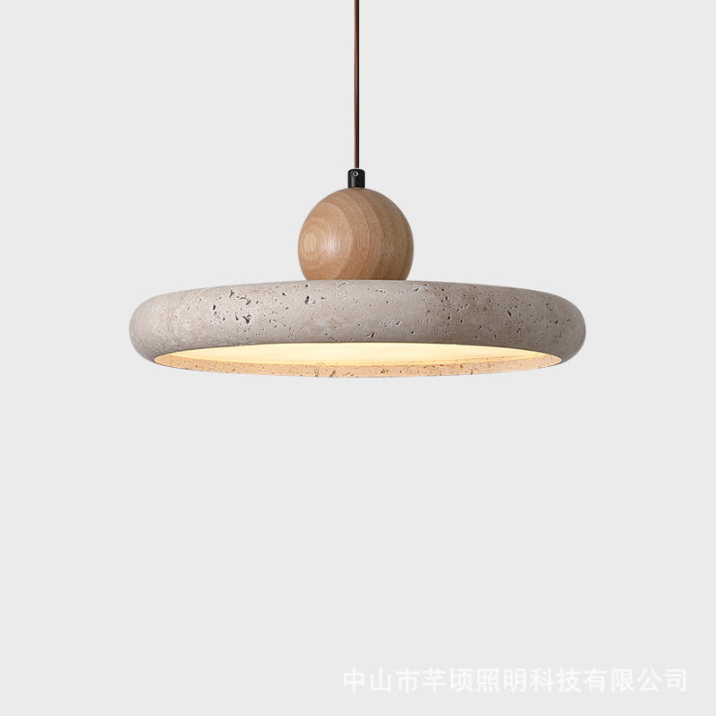 Modern Minimalist Yellow Cave Stone Pendant Light