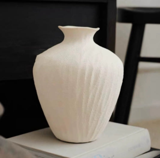 Wabi-Sabi Minimalist Art Ceramic Vase Ornament For Flower Arrangements Sophisticated Entryway Decor