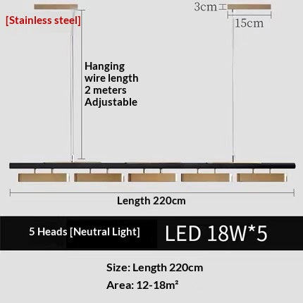 Rectangular Metal Pendant Light