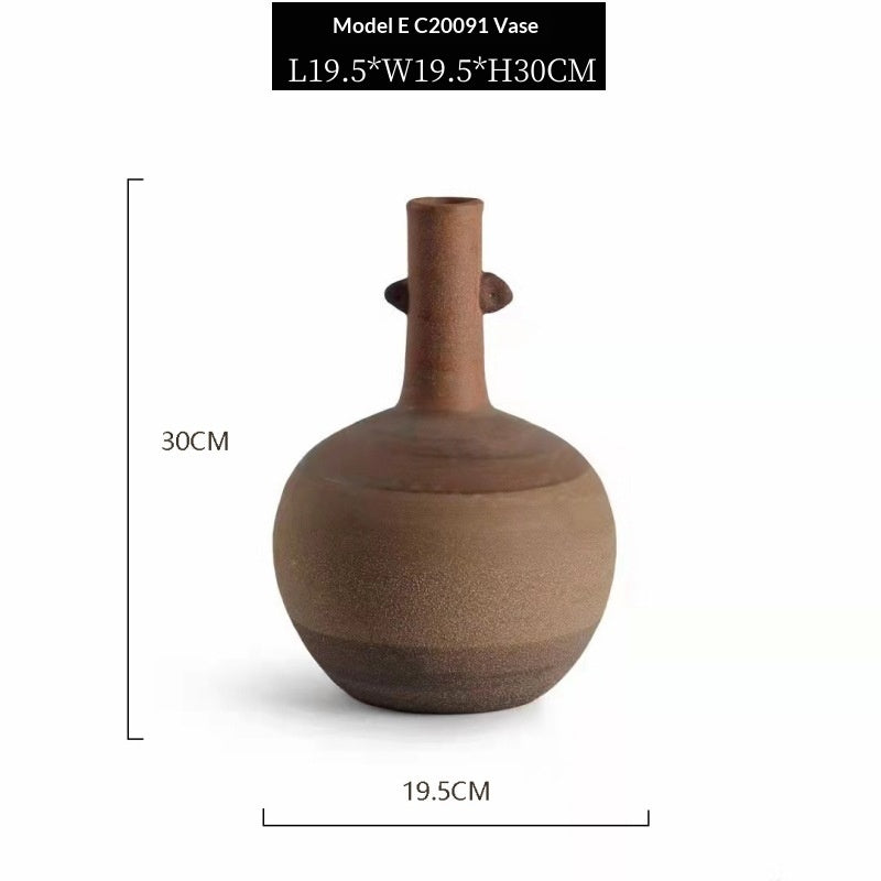 Wabi-sabi-inspired Ceramic Vase For Home Decor