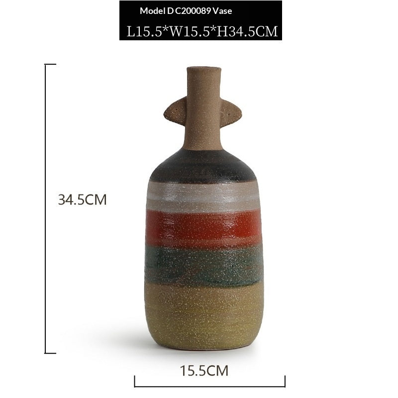 Wabi-sabi-inspired Ceramic Vase For Home Decor