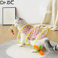 Folded S-Type Cat Tunnel With Spring Mouse