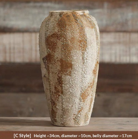 New Chinese Wabi-Sabi Style Ceramic Vase Decor
