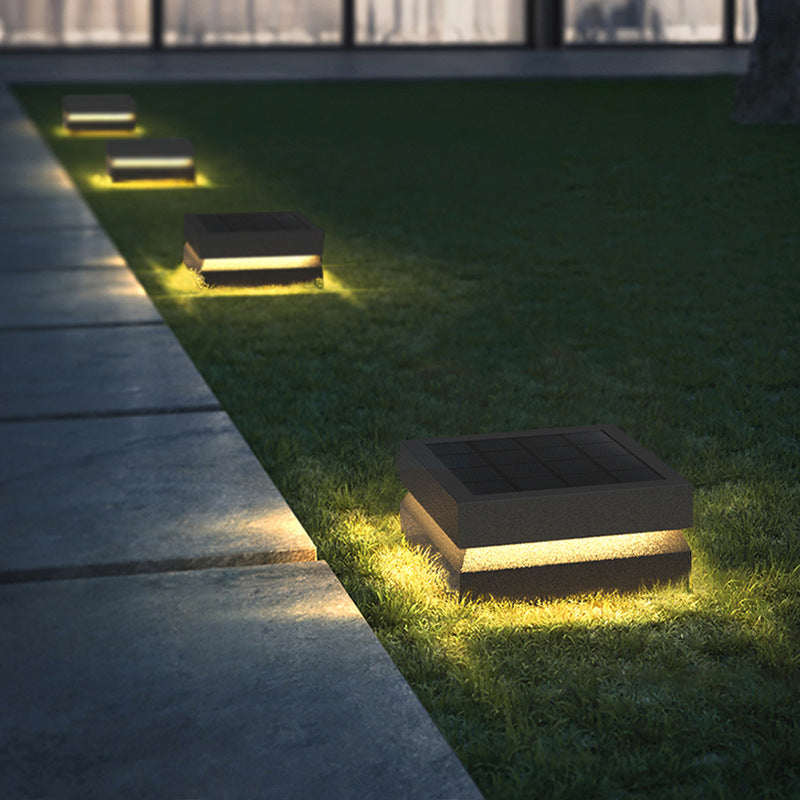 Outdoor Courtyard Waterproof Solar Minimalist Post Light
