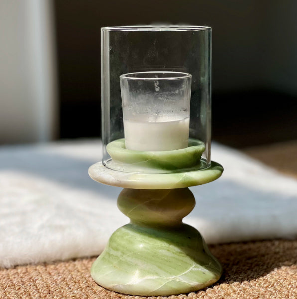 Marble Glass Vase Candle Holder Home Decor Ornament
