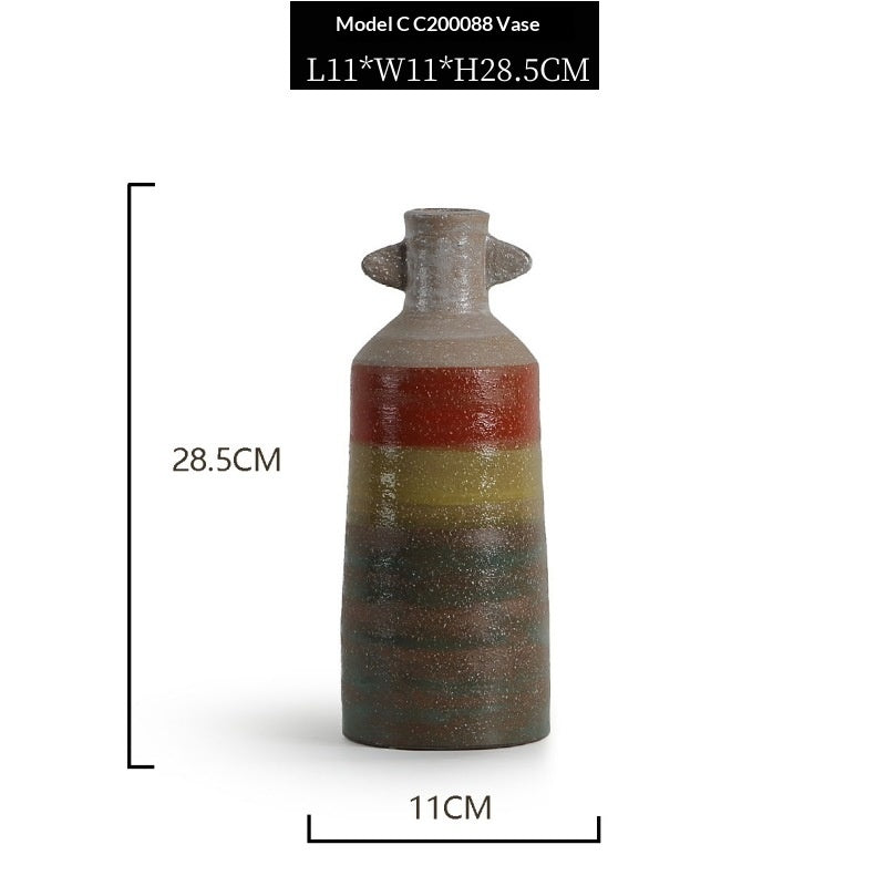 Wabi-sabi-inspired Ceramic Vase For Home Decor