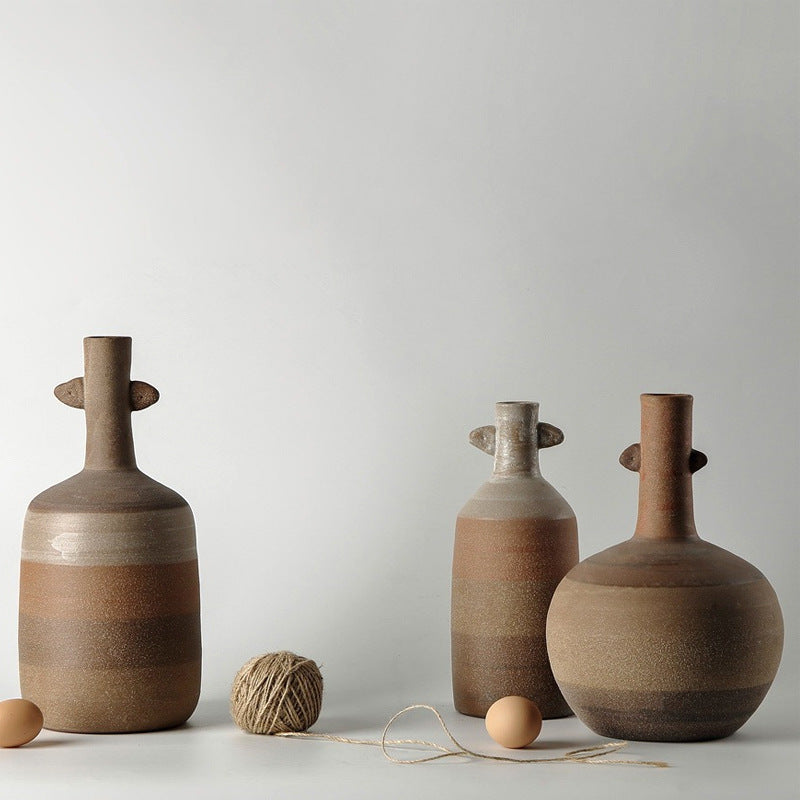 Wabi-sabi-inspired Ceramic Vase For Home Decor