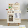 Baby Cooking Play Kitchen, Cream Wood