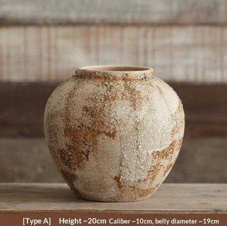 New Chinese Wabi-Sabi Style Ceramic Vase Decor