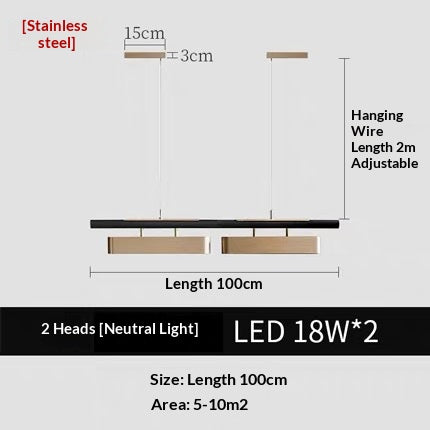 Rectangular Metal Pendant Light