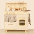 Kids Pretend Wooden Kitchen Toy Set, Cream